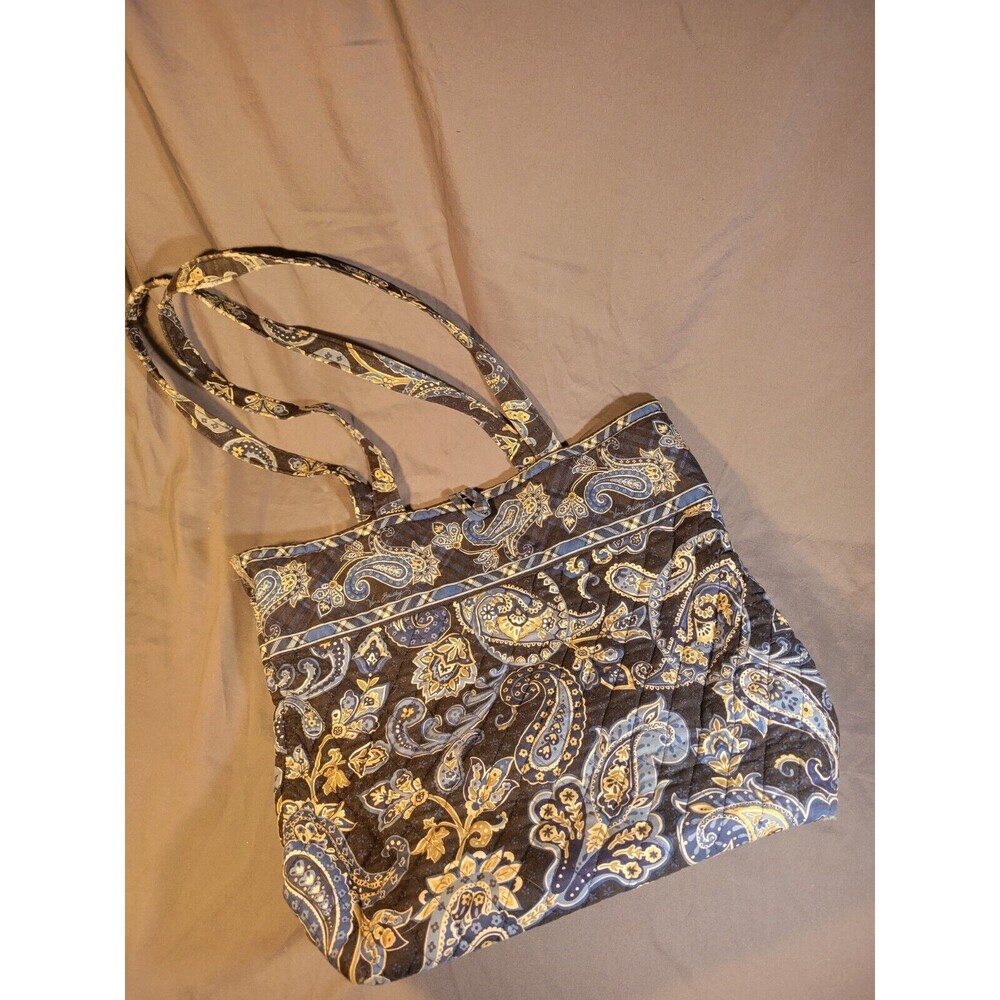 Vera Bradley Shoulder Bag, Vera Bradley Purse Retired, Blue Paisley Tote